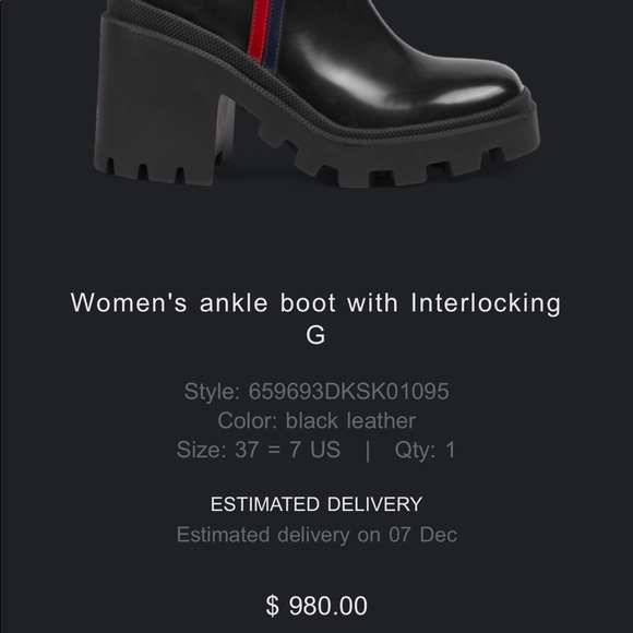 THIS SEASON GUCCI BOOTIES (W/ INTERLOCKING G) - Picture 6 of 6